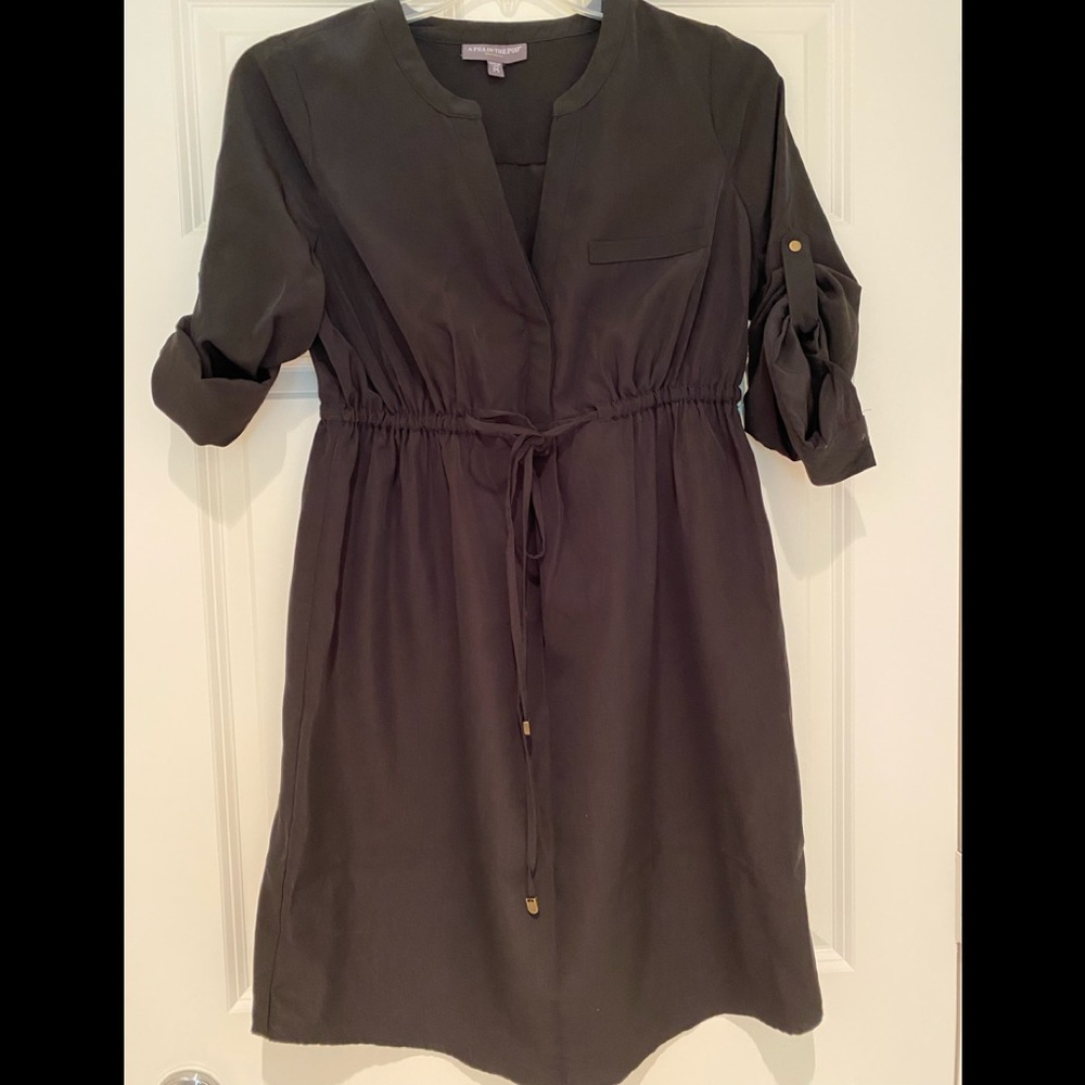 A Pea in the Pod maternity black dress - M